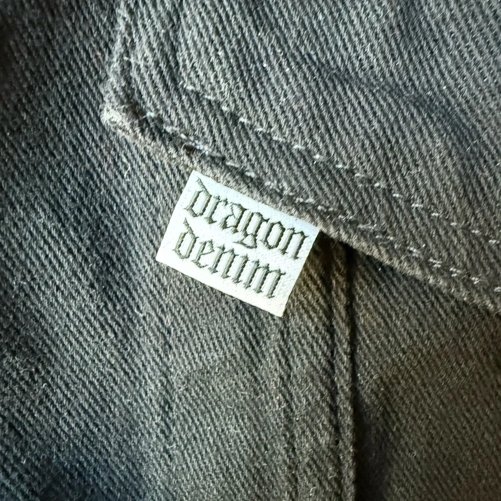 DRAGON DENIM Beetle Denim‎ Jacket Lace Grunge Whimsigoth Goth Bug Insect Black L - Picture 10 of 10